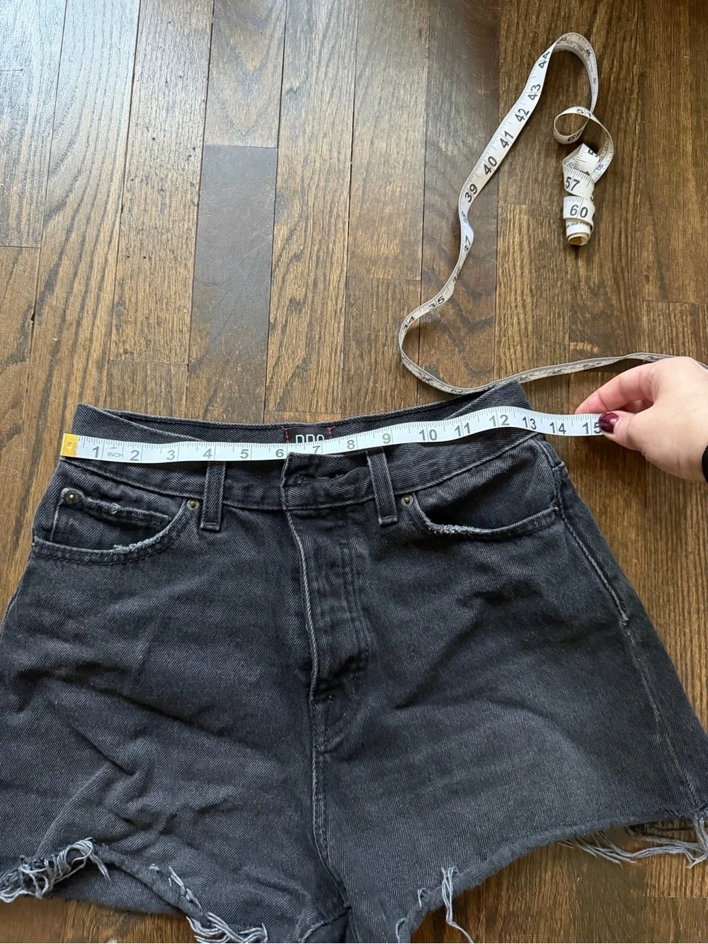 BDG Black Raw Hem Button-Fly Denim Shorts